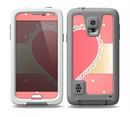 The Bright Pink Heart Lace V3 Skin for the Samsung Galaxy S5 frē LifeProof Case