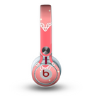 The Bright Pink Heart Lace V3 Skin for the Beats by Dre Mixr Headphones