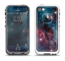 The Bright Pink Nebula Space Apple iPhone 5-5s LifeProof Fre Case Skin Set