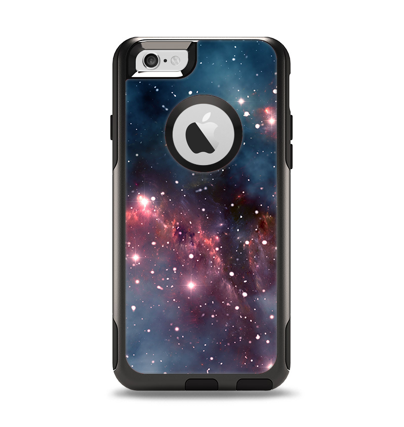 The Bright Pink Nebula Space Apple iPhone 6 Otterbox Commuter Case Skin Set