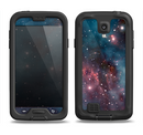 The Bright Pink Nebula Space Samsung Galaxy S4 LifeProof Fre Case Skin Set