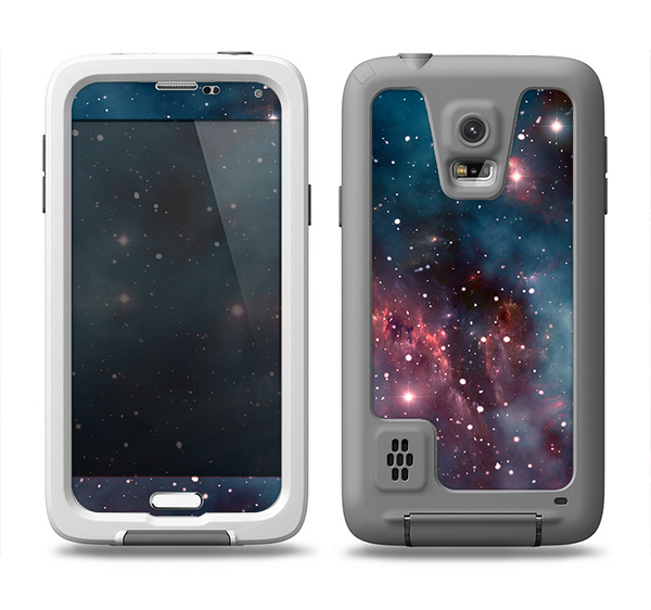 The Bright Pink Nebula Space Samsung Galaxy S5 LifeProof Fre Case Skin Set