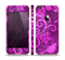 The Bright Pink & Purple Floral Paisley Skin Set for the Apple iPhone 5s