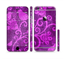 The Bright Pink & Purple Floral Paisley Sectioned Skin Series for the Apple iPhone 6s Plus