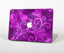The Bright Pink & Purple Floral Paisley Skin Set for the Apple MacBook Pro 15" with Retina Display