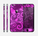 The Bright Pink & Purple Floral Paisley Skin for the Apple iPhone 6