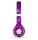 The Bright Pink & Purple Floral Paisley Skin for the Beats by Dre Solo 2 Headphones
