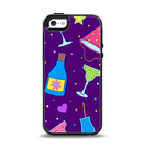 The Bright Purple Party Drinks Apple iPhone 5-5s Otterbox Symmetry Case Skin Set