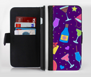 The Bright Purple Party Drinks Ink-Fuzed Leather Folding Wallet Credit-Card Case for the Apple iPhone 6/6s, 6/6s Plus, 5/5s and 5c