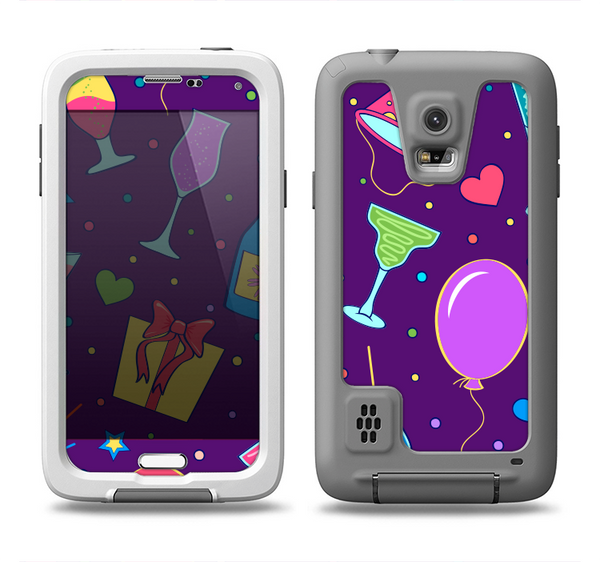 The Bright Purple Party Drinks Samsung Galaxy S5 LifeProof Fre Case Skin Set
