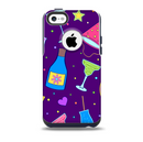 The Bright Purple Party Drinks for the iPhone 5c OtterBox Commuter Case