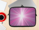 The Bright Purple Rays Ink-Fuzed NeoPrene MacBook Laptop Sleeve