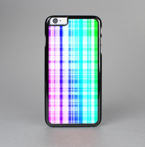 The Bright Rainbow Plaid Pattern Skin-Sert for the Apple iPhone 6 Skin-Sert Case
