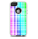 The Bright Rainbow Plaid Pattern Skin For The iPhone 5-5s Otterbox Commuter Case