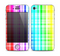 The Bright Rainbow Plaid Pattern Skin for the Apple iPhone 4-4s
