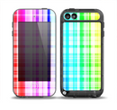 The Bright Rainbow Plaid Pattern Skin for the iPod Touch 5th Generation frē LifeProof Case