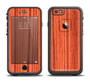 The Bright Red & Black Grained Wood Apple iPhone 6/6s LifeProof Fre Case Skin Set