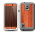The Bright Red & Black Grained Wood Skin for the Samsung Galaxy S5 frē LifeProof Case