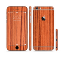 The Bright Red & Black Grained Wood Sectioned Skin Series for the Apple iPhone 6s