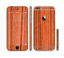 The Bright Red & Black Grained Wood Sectioned Skin Series for the Apple iPhone 6s Plus