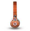 The Bright Red & Black Grained Wood Skin for the Beats by Dre Mixr Headphones