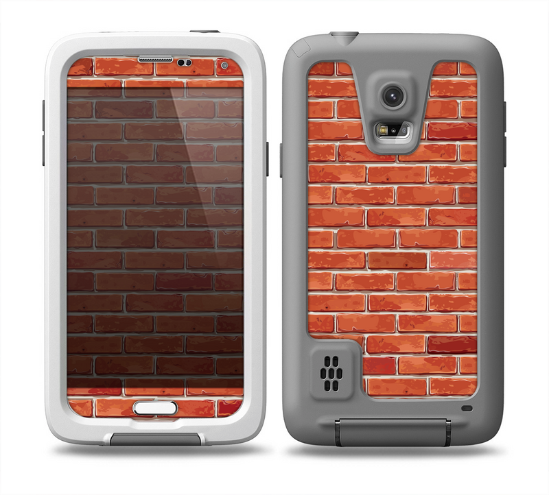 The Bright Red Brick Wall Skin for the Samsung Galaxy S5 frē LifeProof Case