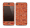 The Bright Red Brick Wall Skin for the Apple iPhone 4-4s