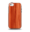 The Bright Red Stained Wood Apple iPhone 5c Otterbox Symmetry Case Skin Set
