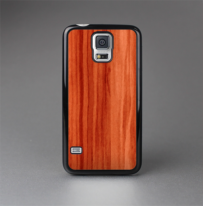 The Bright Red Stained Wood Skin-Sert Case for the Samsung Galaxy S5