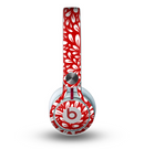 The Bright Red Stained Wood Skin for the Beats by Dre Mixr Headphones