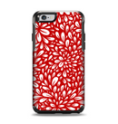 The Bright Red and White Floral Sprout Apple iPhone 6 Otterbox Symmetry Case Skin Set