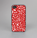 The Bright Red and White Floral Sprout Skin-Sert for the Apple iPhone 4-4s Skin-Sert Case