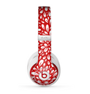 The Bright Red and White Floral Sprout Skin for the Beats by Dre Studio (2013+ Version) Headphones