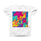 The Bright Retro Color-Shapes ink-Fuzed Front Spot Graphic Unisex Soft-Fitted Tee Shirt
