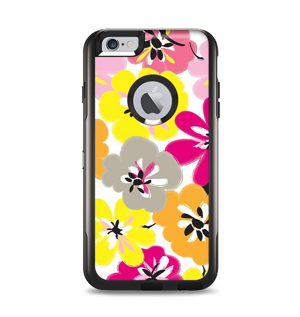 The Bright Summer Brushed Flowers  Apple iPhone 6 Plus Otterbox Commuter Case Skin Set
