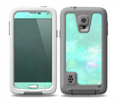 The Bright Teal WaterColor Panel Skin for the Samsung Galaxy S5 frē LifeProof Case
