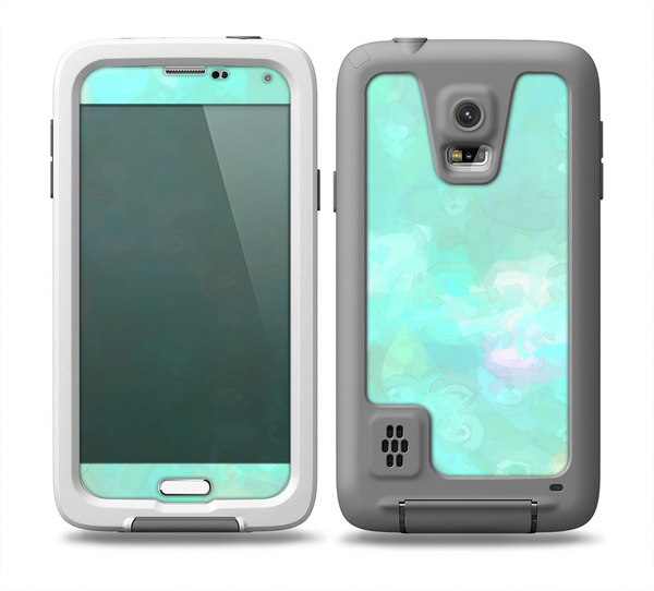 The Bright Teal WaterColor Panel Skin Samsung Galaxy S5 frē LifeProof Case