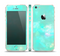 The Bright Teal WaterColor Panel Skin Set for the Apple iPhone 5s