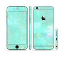 The Bright Teal WaterColor Panel Sectioned Skin Series for the Apple iPhone 6s