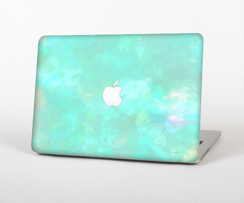 The Bright Teal WaterColor Panel Skin for the Apple MacBook Pro Retina 13"