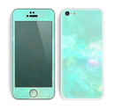 The Bright Teal WaterColor Panel Skin for the Apple iPhone 5c