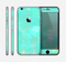 The Bright Teal WaterColor Panel Skin for the Apple iPhone 6