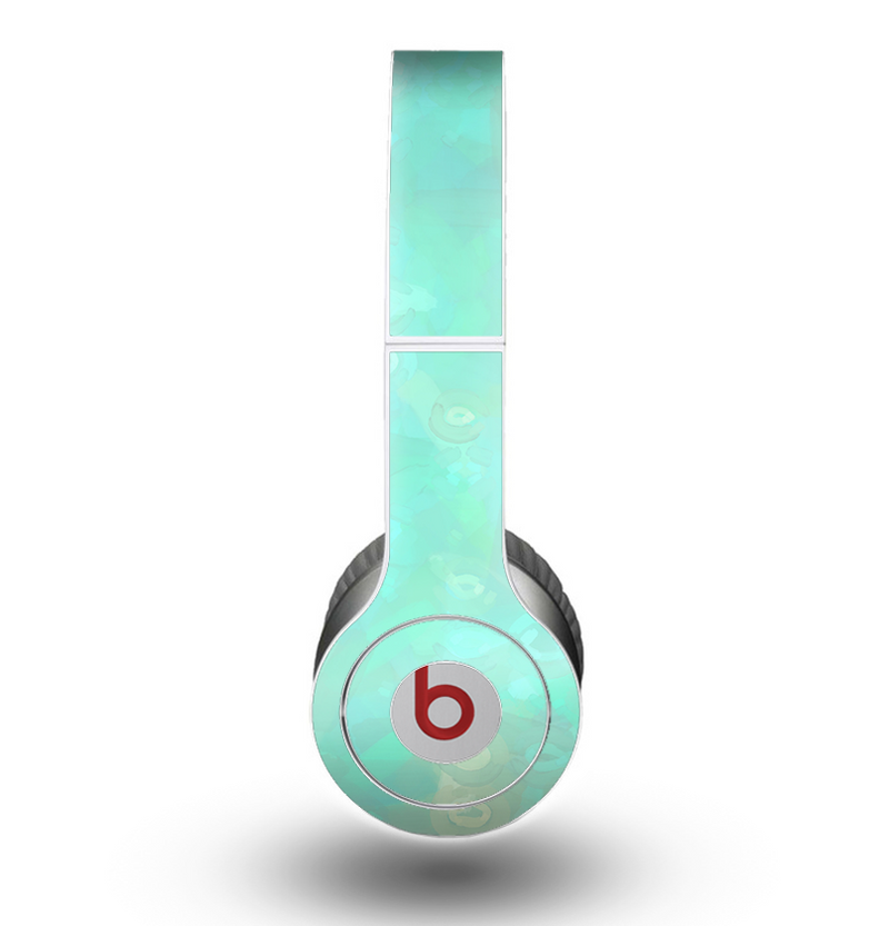 The Bright Teal WaterColor Panel Skin for the Beats by Dre Original Solo-Solo HD Headphones