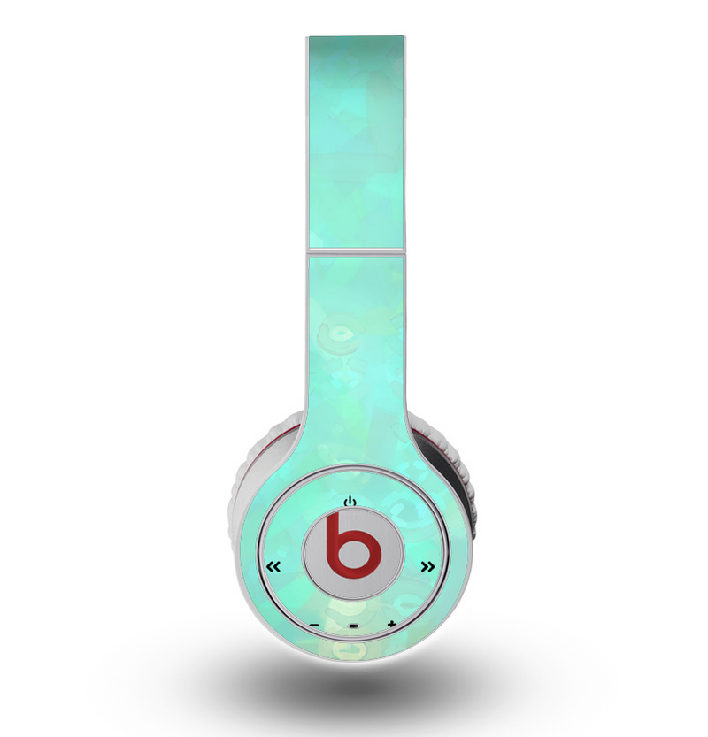 The Bright Teal WaterColor Panel Skin for the Original Beats by Dre Wireless Headphones