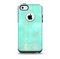 The Bright Teal WaterColor Panel Skin for the iPhone 5c OtterBox Commuter Case