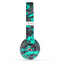 The Bright Teal and Gray Digital Camouflage Skin Set for the Beats by Dre Solo 2 Wireless Headphones