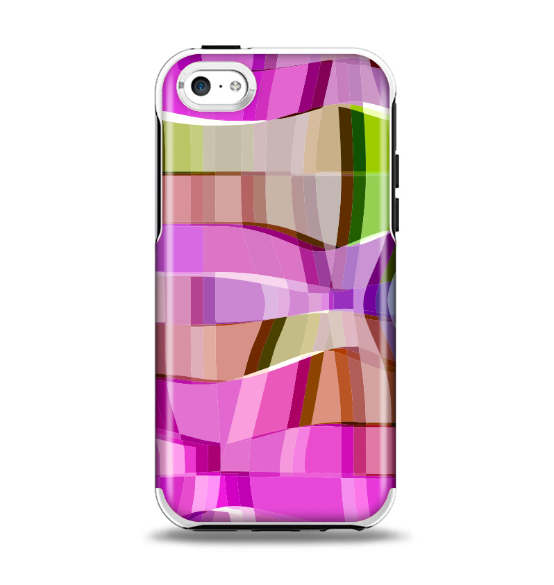 The Bright Translucent Wave Pattern V2 Apple iPhone 5c Otterbox Symmetry Case Skin Set