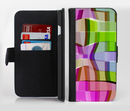 The Bright Translucent Wave Pattern V2 Ink-Fuzed Leather Folding Wallet Credit-Card Case for the Apple iPhone 6/6s, 6/6s Plus, 5/5s and 5c