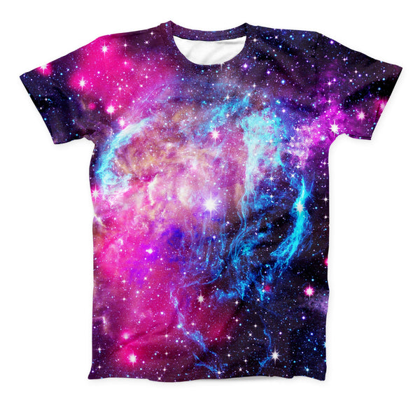 The Bright Trippy Space ink-Fuzed Unisex All Over Full-Printed Fitted Tee Shirt