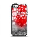 The Bright Unfocused White & Red Love Dots Apple iPhone 5-5s Otterbox Symmetry Case Skin Set